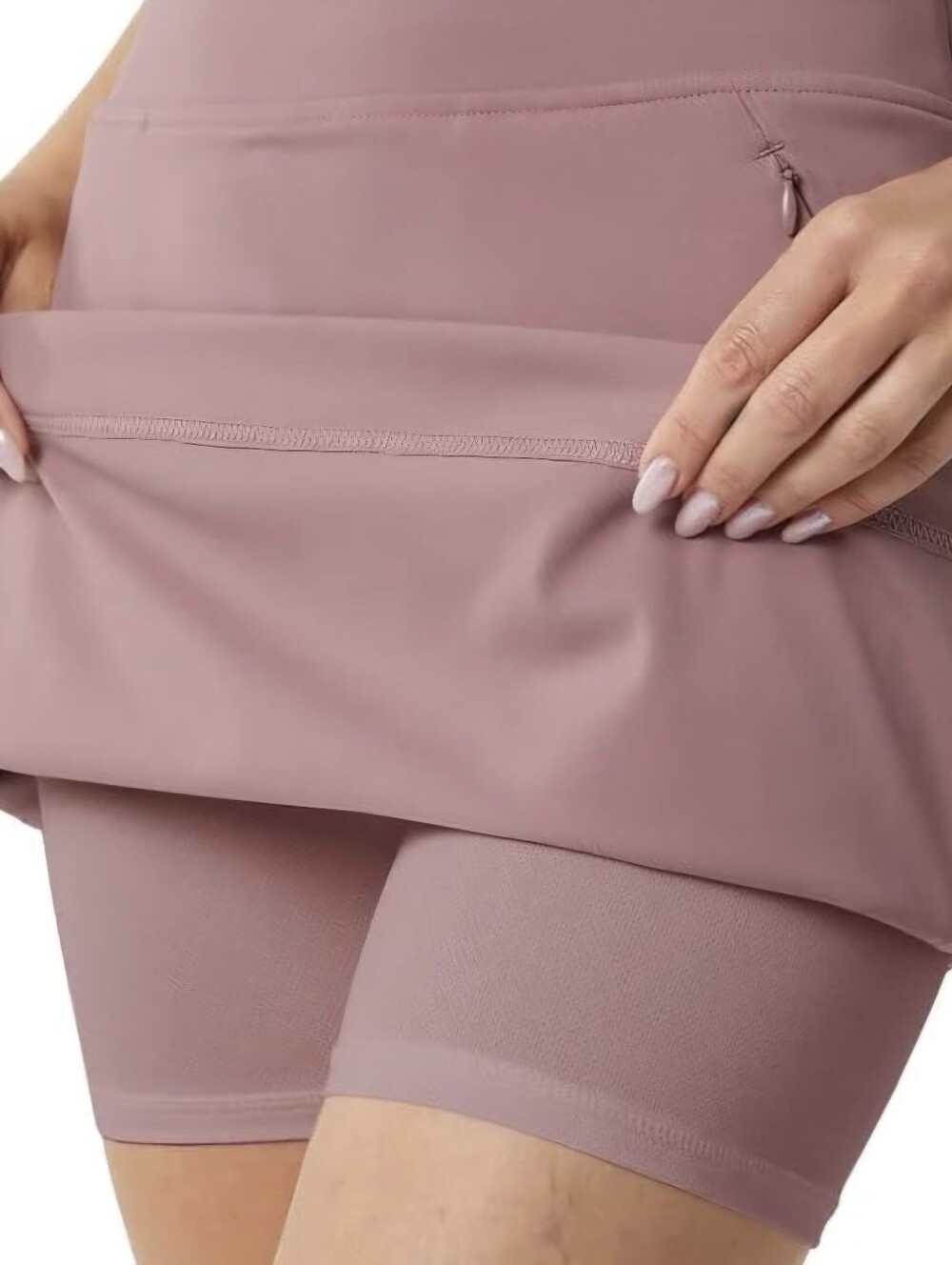 32 Degrees Mauve Athletic Skort Skirt With Built In Shorts Size L